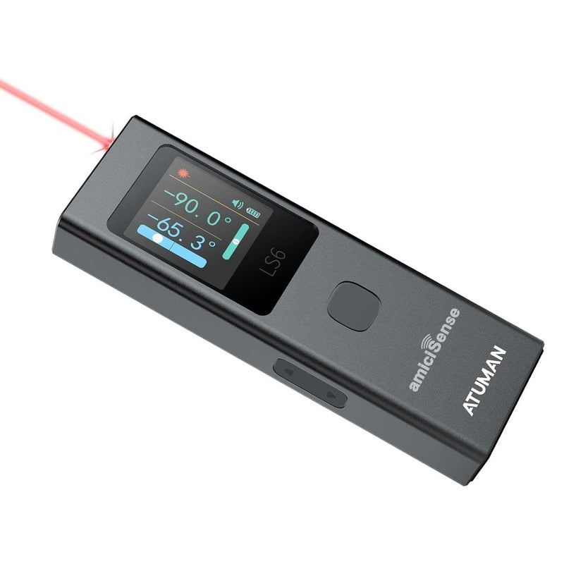 amiciSense مقياس المسافة بالليزر 3 في 1 – 19 وضعًا لقياس المسافة والمساحة والحجم، قابل للشحن عبر Type-C مع إيقاف تلقائي وشاشة ملونة - Image 1