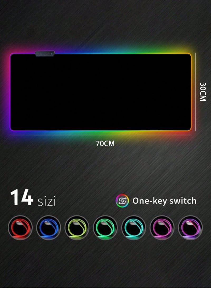 Mouse Pad | Large Gaming Mousepad with Nonslip Base  | Colorful LED Light Keyboard Mat Game Playing Mouse Pad Suitable for Live Broadcasting, Games and Work - Image 4