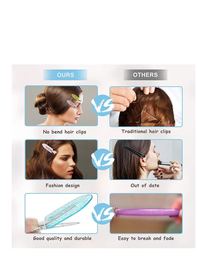 SYOSI No Bend Hair Clips, No Crease Hair Clips Curl Pin Clips with Storage Box for Hairstyle Bangs Waves Makeup - Image 5