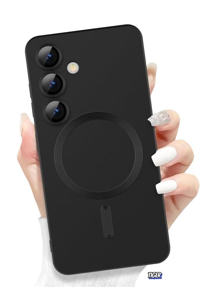 JAJEEK Samsung Galaxy S24 Plus 5G Magnetic Case Cover – Luxury Metallic Paint, Silicone Phone Case with Full Camera Lens Protector, Shockproof Design for Ultimate Protection – Perfect Fit for Samsung Galaxy S24 Plus 5G - Image 1