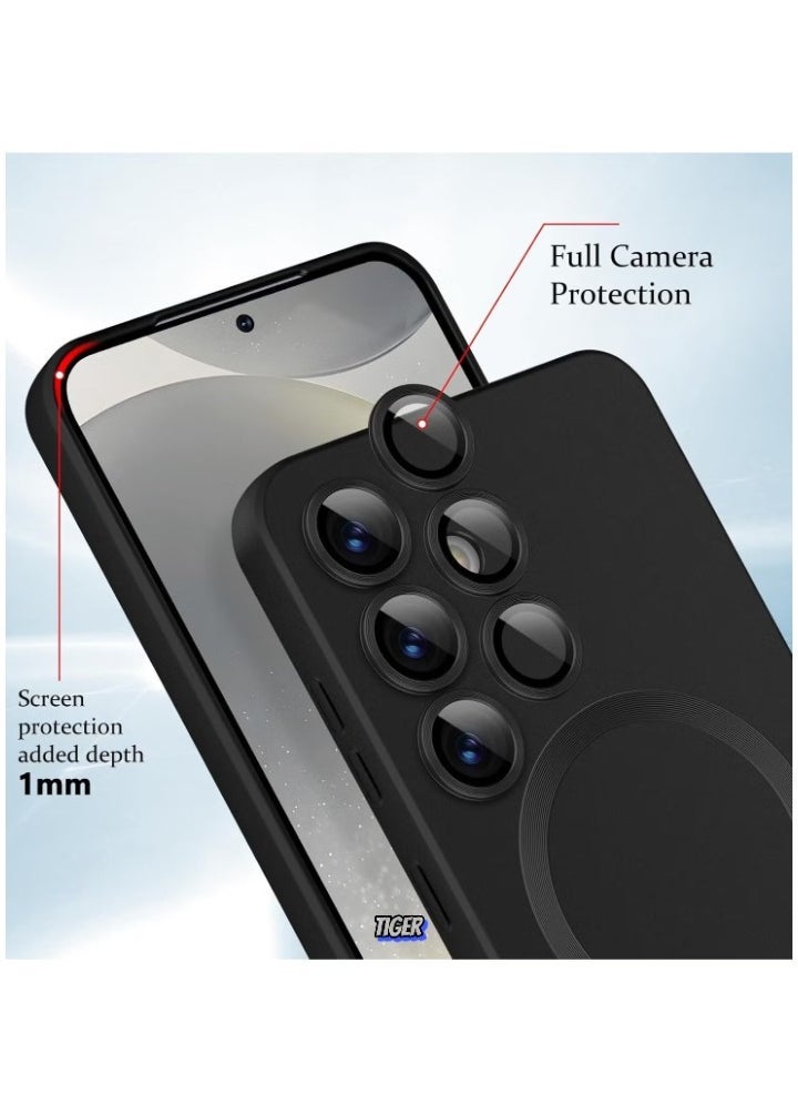 JAJEEK Samsung Galaxy S24 Plus 5G Magnetic Case Cover – Luxury Metallic Paint, Silicone Phone Case with Full Camera Lens Protector, Shockproof Design for Ultimate Protection – Perfect Fit for Samsung Galaxy S24 Plus 5G - Image 2