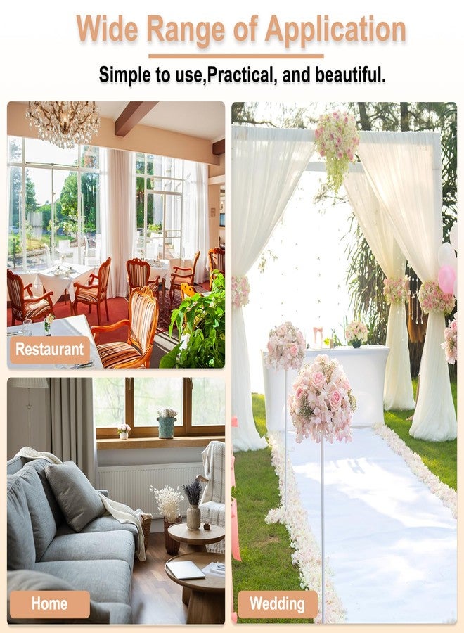 PATIKIL Flower Curtain Tiebacks, 2 Pcs Artificial Floral Decorative Drapery Holdbacks Flower Curtain Ties Backs Holdbacks for Home Office Bedroom Window Treatment, Beige - Image 5