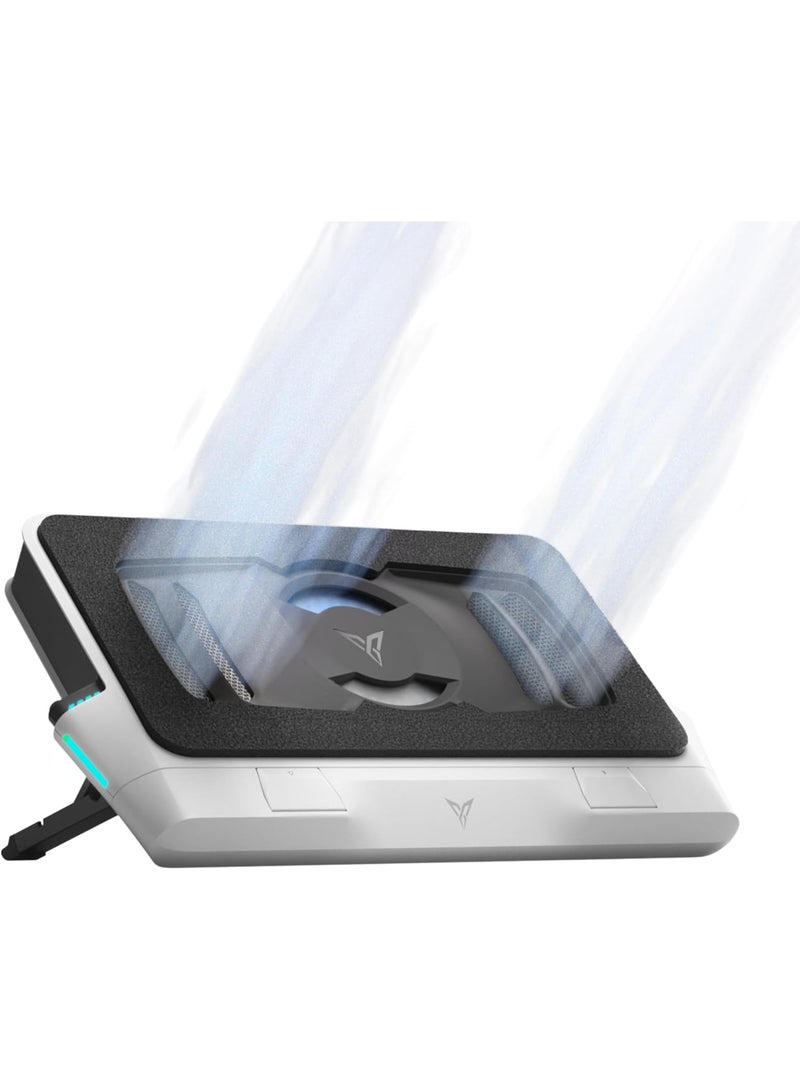 Flydigi BS2 Pro Laptop Cooling Pad RGB for 15.6-21 Inch, Wind-Pressure Closed-Loop Turbo-Fan with MAX 4000RPM, Triple Noise Reduction, Intelligent Temperature Control,4 Height Stands - Image 1