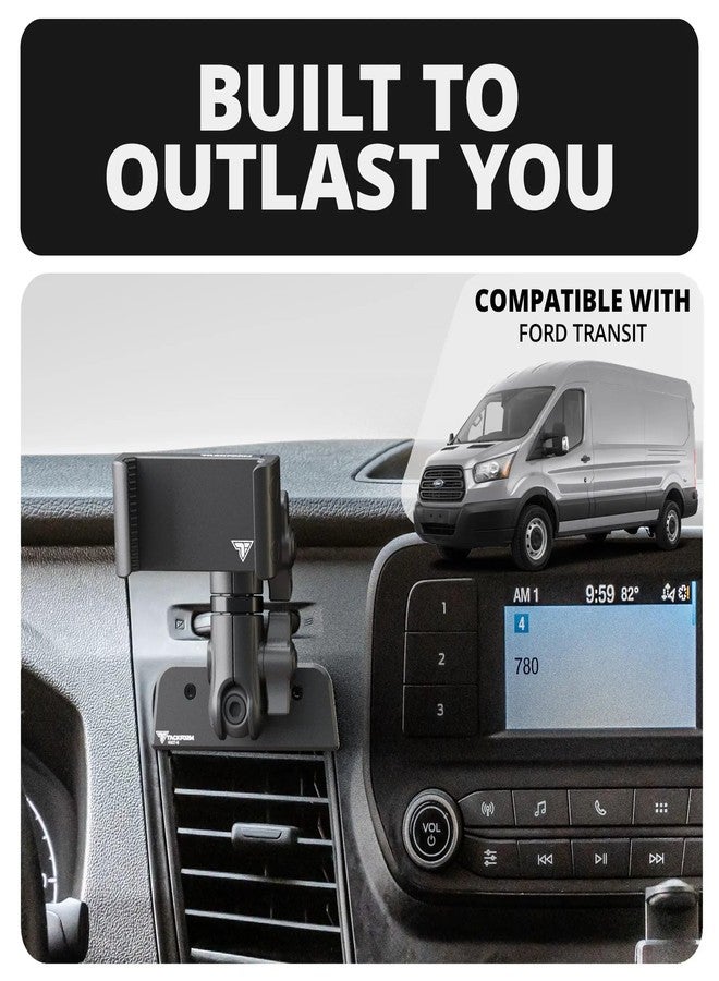 Tackform Link Vent Mount Universal Phone Holder - Compatible with 2020-2025 Ford Transit (Excluding Connect) | Not for Use with Factory 12" Screen | All-Metal | Professional Grade, Heavy-Duty | Black - Image 3