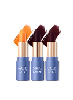SACE LADY SACE LADY Tinted Lip Balm Set, Hydrating Natural Lip Moisturizer for Dry Cracked Lips, Long Lasting Color Changing Lipstick for Women 3 Shades 