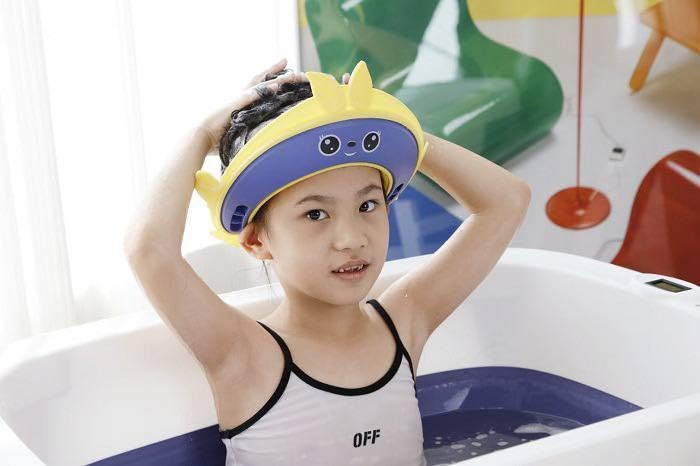 XEREBIAN Baby Shower Cap Silicone Bathing Hat, Adjustable Shower Cap Kids, Infants Soft Protection Hat Safety Visor Cap Hat for Toddler Children - Image 5