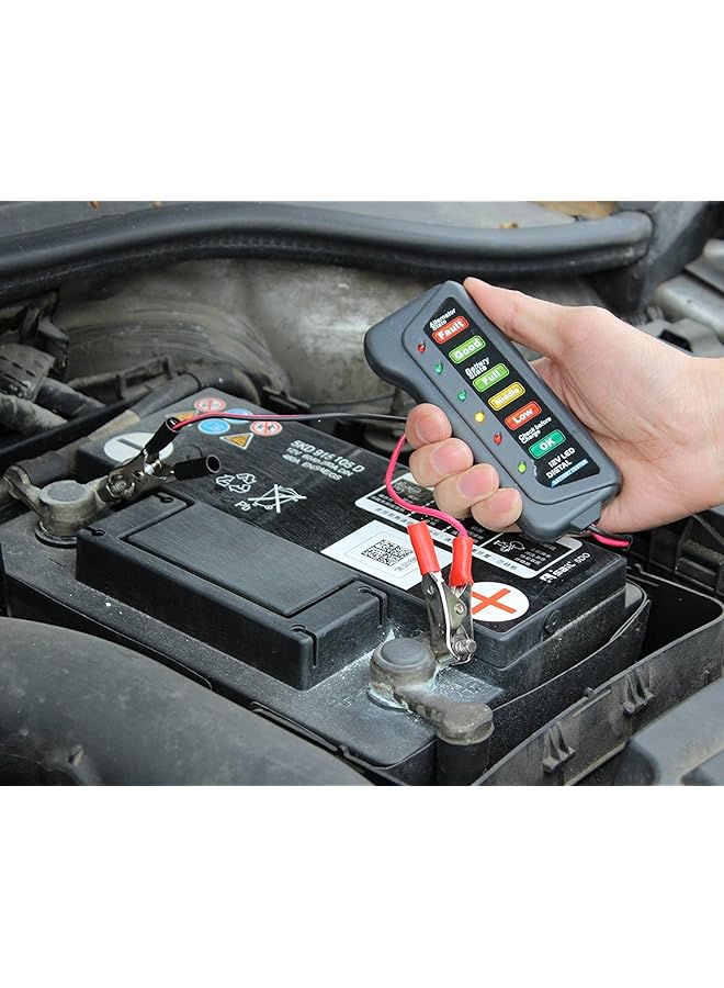 Generic 12V Car Battery & Alternator Tester - Test Battery Condition & Alternator Charging (Led Indication)  - Image 2