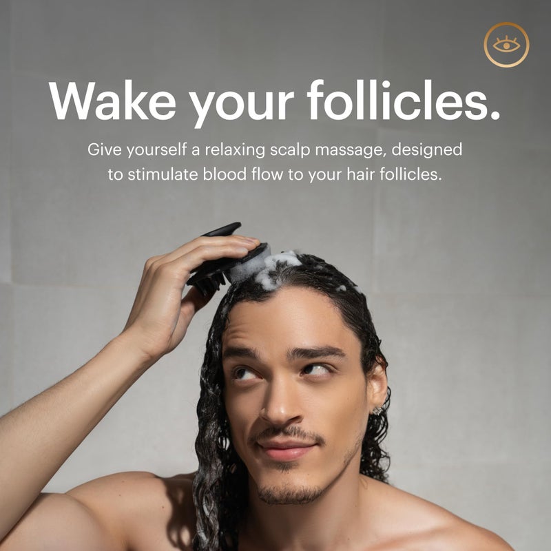 manscaped مانسكيبيد® جهاز تدليك فروة الرأس للرجال – فرشاة تنظيف وتقشير الشعر من السيليكون، تصميم مريح باليد لتدليك فروة الرأس بلطف (عبوة واحدة) - Image 3