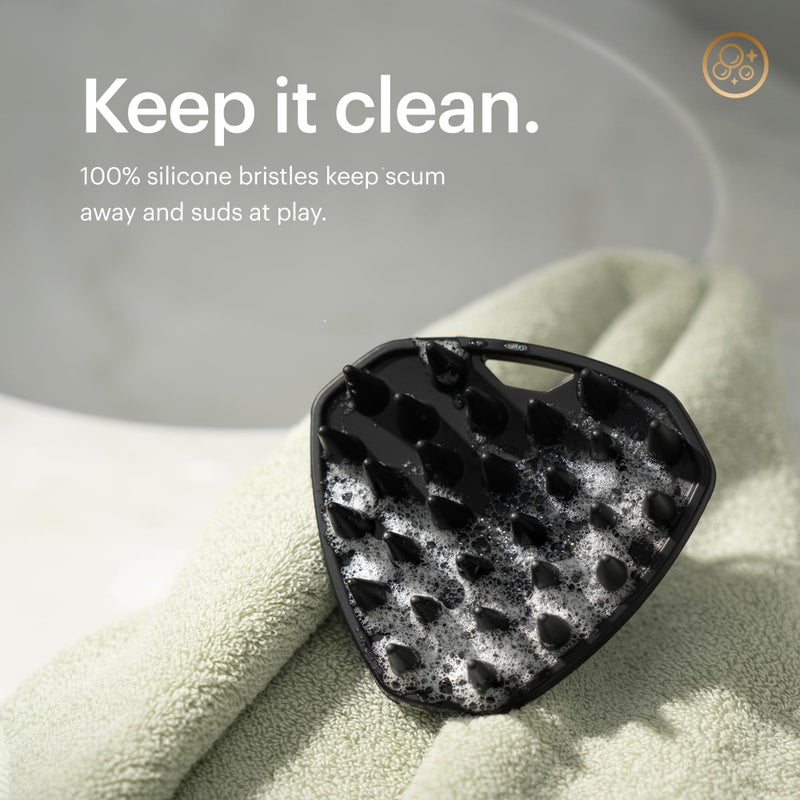 manscaped مانسكيبيد® جهاز تدليك فروة الرأس للرجال – فرشاة تنظيف وتقشير الشعر من السيليكون، تصميم مريح باليد لتدليك فروة الرأس بلطف (عبوة واحدة) - Image 5