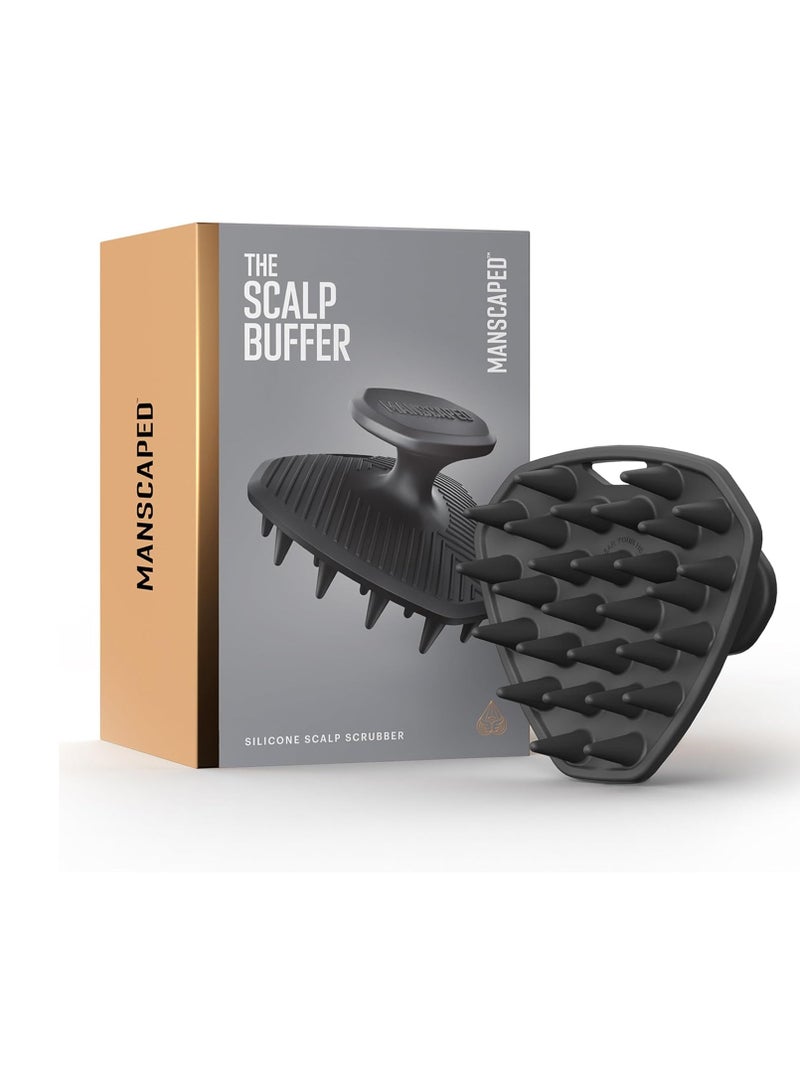 manscaped MANSCAPED® The Scalp Buffer Men’s Silicone Head Scrubber – Premium Cleansing & Exfoliating Hair Brush, Ergonomic Handheld Design for Gentle Scalp Massage (1-Pack) - Image 1