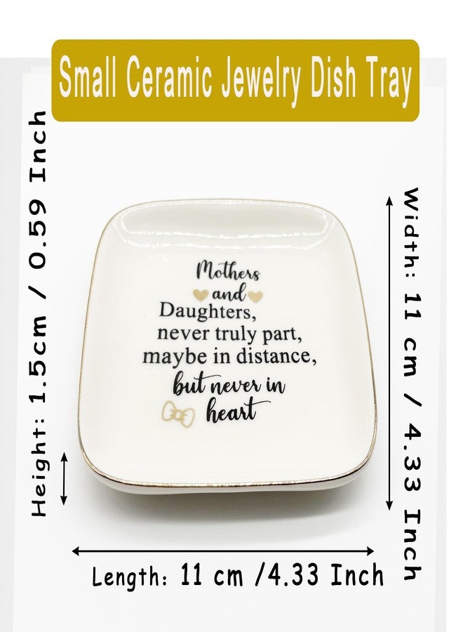 BESSKON Gifts for Mom from Daughter, Ceramic Jewelry Tray Dish, Christmas, Birthday, Mothers Day Gifts from Daughter, Mom Gifts Ring Holder Trinket Dish, Small Ring Dish Nightstand Jewelry Plate Dish - Image 2