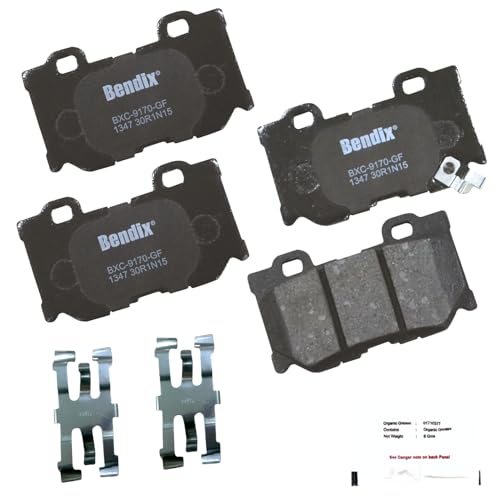 Bendix Priority1 CFC1347 Ceramic Rear Brake Pads for Select Models INFINITI FX50, G37, M37, M56, Q50, Q60, Q70, Q70L, QX70, Nissan 370Z, Z - Image 2