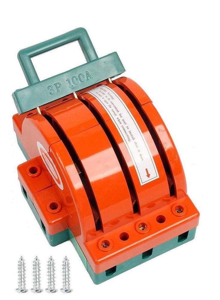 Knife Switch, Terminal Access Multifunction 100A Electric Knife Switch 3 Pole for Circuit Breakers - Image 4