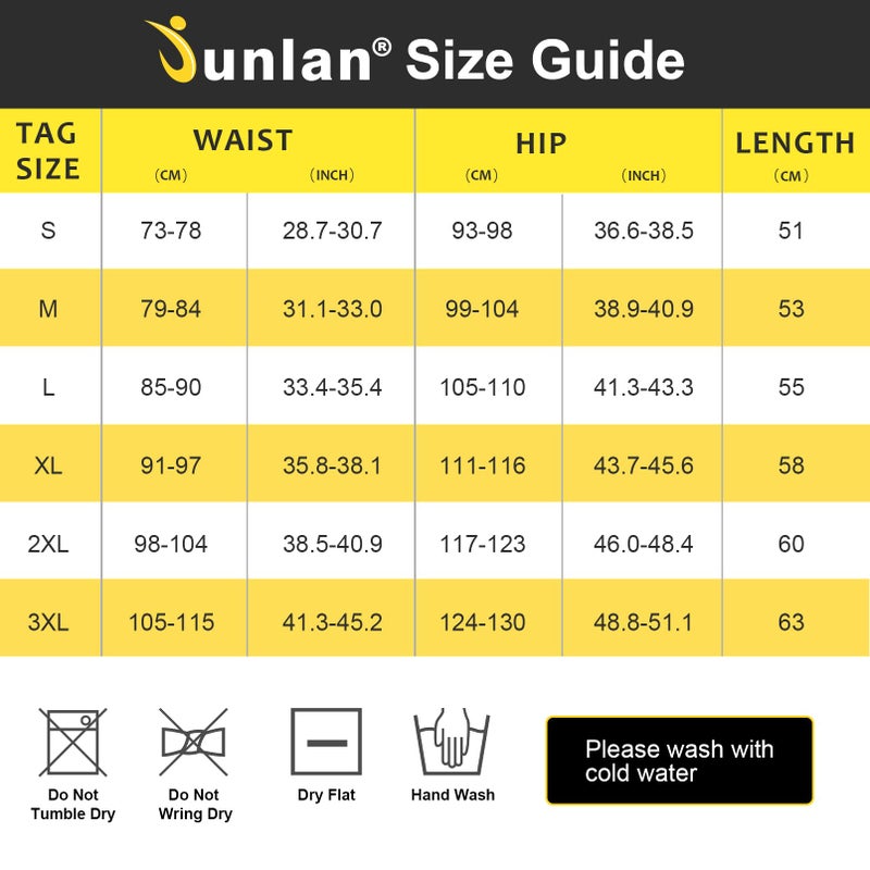 Junlan شورتات عرق جينلان للرجال بدلة ساونا شكل الجسم للرجال شورتات نيونبرين (أسود، 3X-كبير) - Image 5
