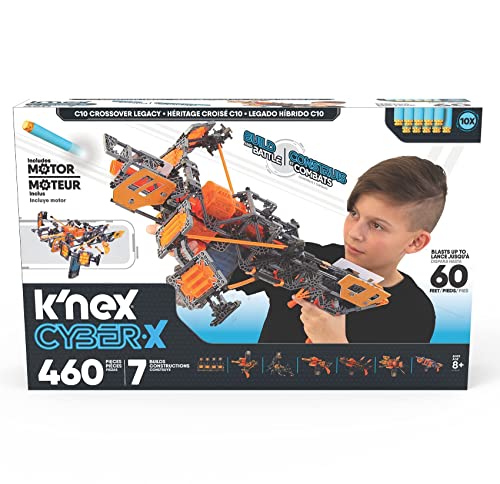 K'NEX KNEX CyberX C10 Crossover Legacy with Motor Blasts up to 60 ft 460 Pieces 7 Builds Targets 10 Darts Great Gift Kids 8 includes 460 KNEX parts and pieces - Image 5
