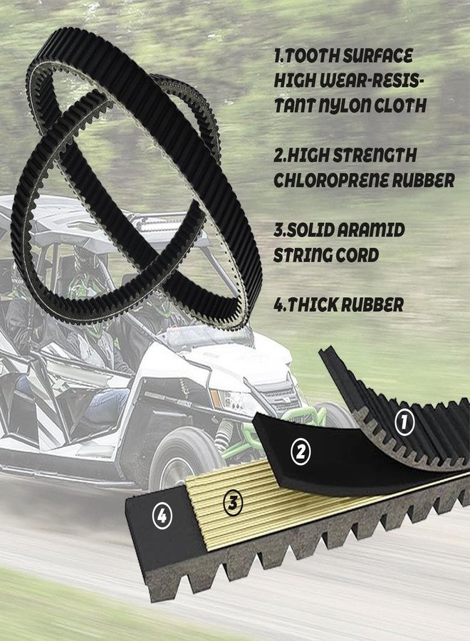 حزام قيادة MOTOBULL متوافق مع Arctic Cat Wildcat 1000 X 4 4X 4X LTD 2013-2019 0823-496 0823-391 - Image 4