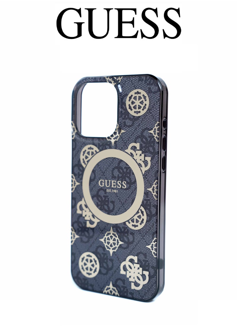 CG MOBILE - iPhone 16 Pro Max Case, supports wireless charging MagSafe, transparent blue with original logo and approved design from the global brand Guess. From CG Mobile. - Image 1