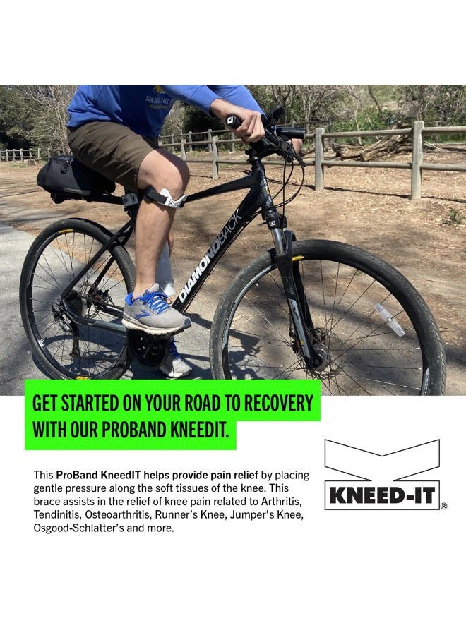 ProBand KneedIT® Therapeutic Band for Knee Pain Relief, Anatomically Focused Dynamic Compression Band for Arthritis, Tendinitis, Runner's Knee (chondromalacia) & Jumpers Knee (patella tendonitis), - Image 2