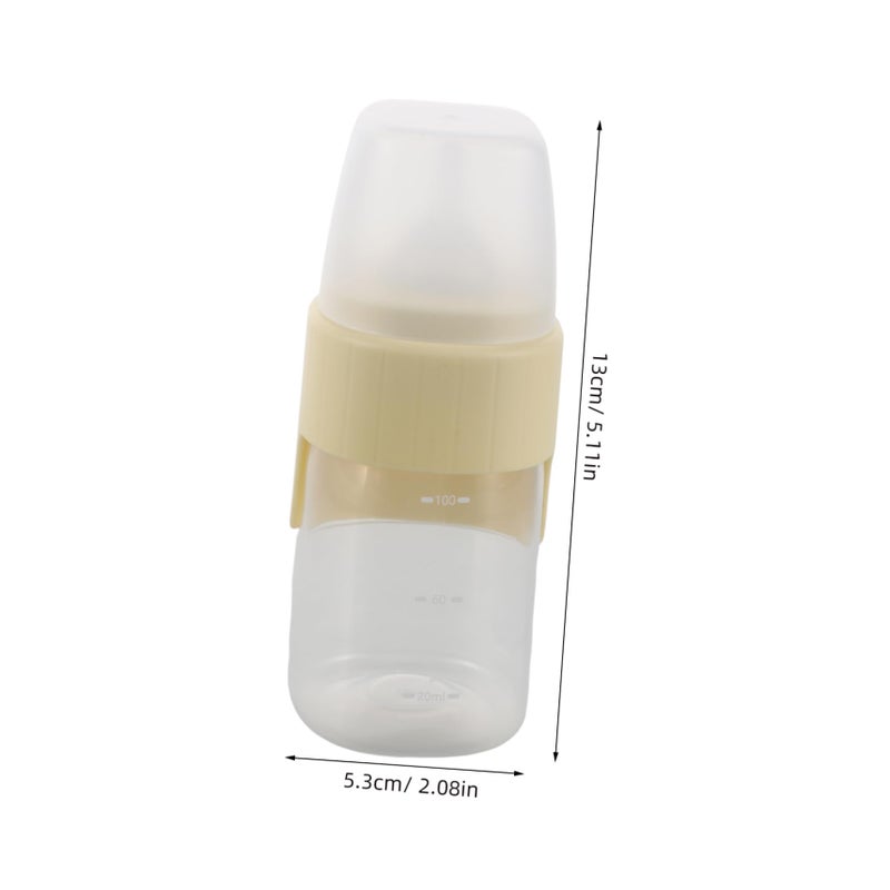 Wide Mouth Pet Nursing Bottle Easy Clean Stable Milk Flow For Kittens Puppies Small Animals Yellow - Image 3