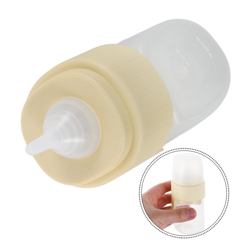 Wide Mouth Pet Nursing Bottle Easy Clean Stable Milk Flow For Kittens Puppies Small Animals Yellow - Image 4