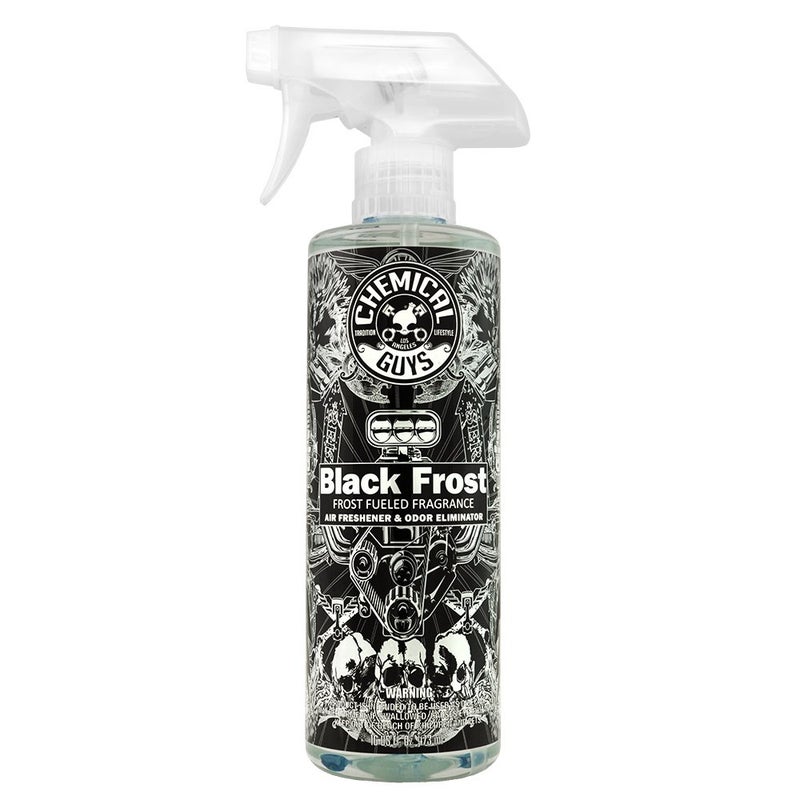 Chemical Guys Black Frost Air Premium Car Air Freshener Spray & Odor Eliminator - Crisp Masculine Scent Spray for Trucks, SUVs, RVs, and Motorcycles - Use in Home, Office, or Garage, 16 oz Bottle - Image 1