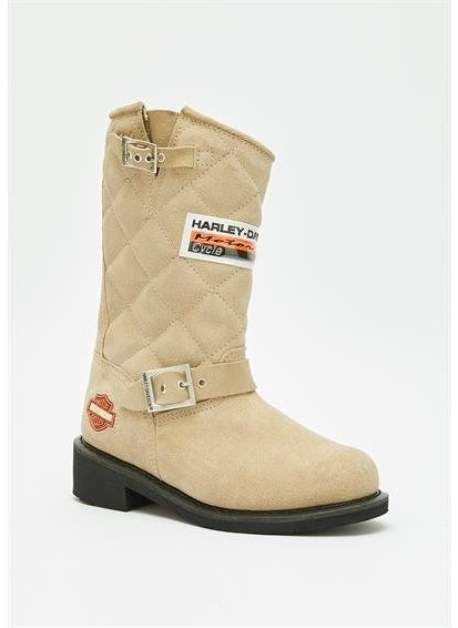 HARLEY DAVIDSON Laconia 644 Women's Beige Suede Boots  - Image 2