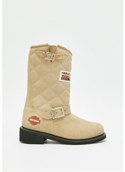 HARLEY DAVIDSON Laconia 644 Women's Beige Suede Boots  - Image 1