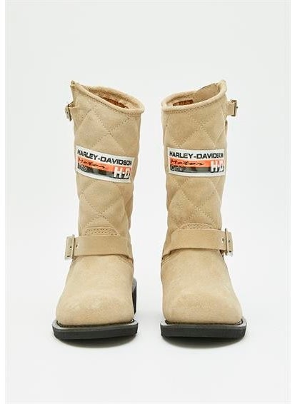 HARLEY DAVIDSON Laconia 644 Women's Beige Suede Boots  - Image 3
