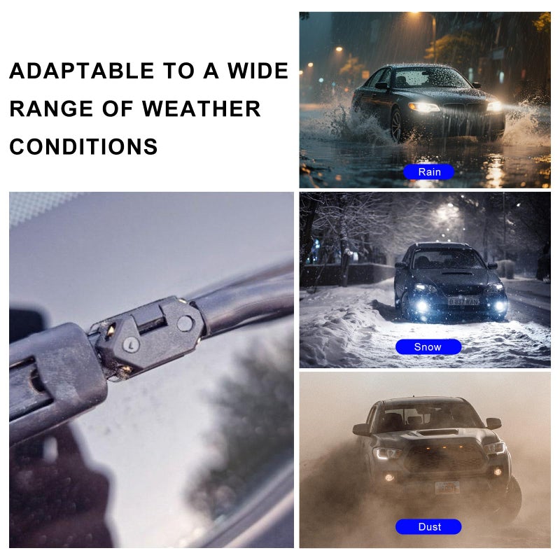 Suvnie 4 PCS Front Windshield Washer Nozzles, 4 Holes Car Windshield Washer Wiper Arm Sprayer, Auto Left Right Windshield Washer Squirter Nozzle Replacement, Universal Vehicle Accessories (2 PCS) - Image 5