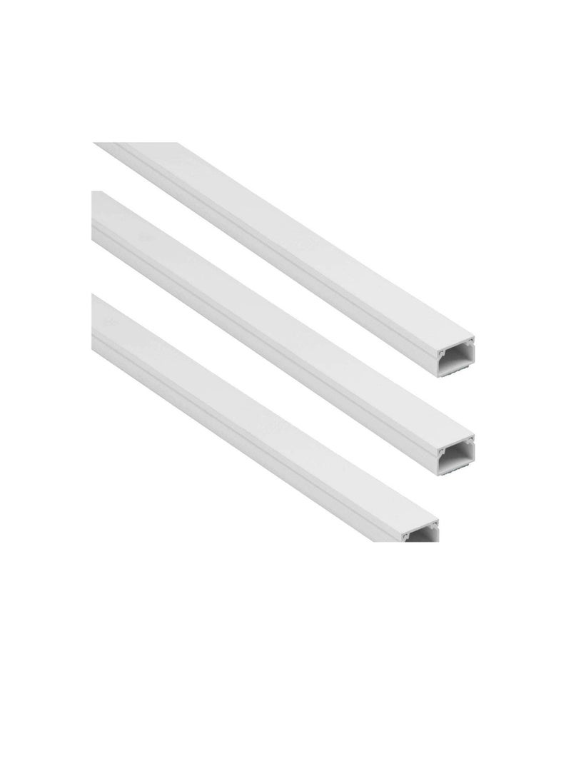 60 cm Square Cable Box Self Adhesive PVC Trunking White Red Sticker Wall Cord Cover Cable Concealer On-Wall Wire Cover Paintable Cable Management Raceway to Hide Wires 16 X 16  - Image 3