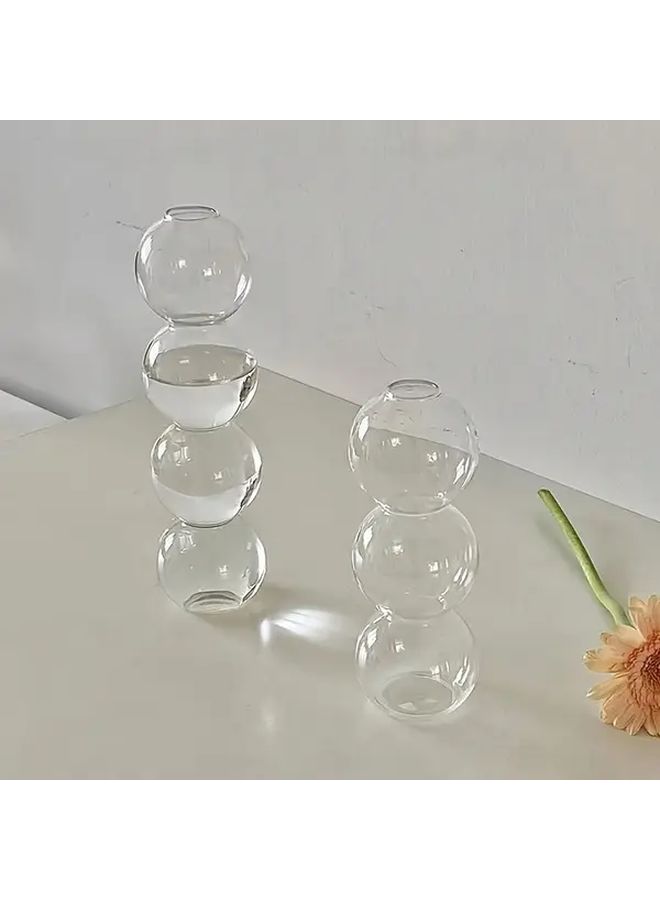 Transparent Bubble Glass Vase S Size for Hydroponic Plant Flower Display Living Room Tabletop Decor - Image 2