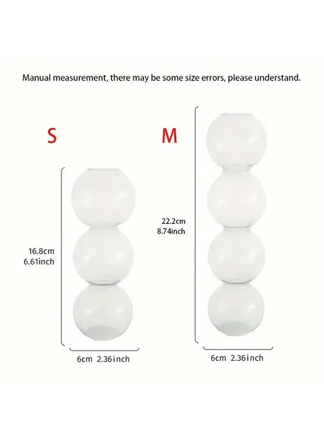 Transparent Bubble Glass Vase S Size for Hydroponic Plant Flower Display Living Room Tabletop Decor - Image 3