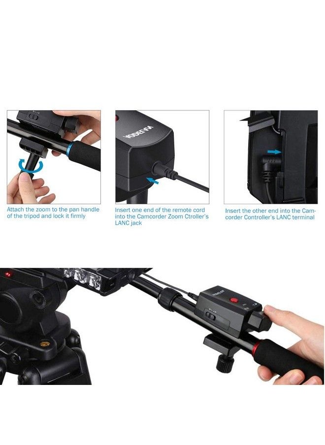 AODELAN - Zoom Control Remote Controller For Camcorder Lanc Terminal Tripod Record Zoom Video For Sony Nx5C 190P 150P 198P Vx2000E Canon Xl1S Xl2 Xha1 Xm1 Xm2 Panasonic Dvc33 Dvc63 Camcorders - Image 1