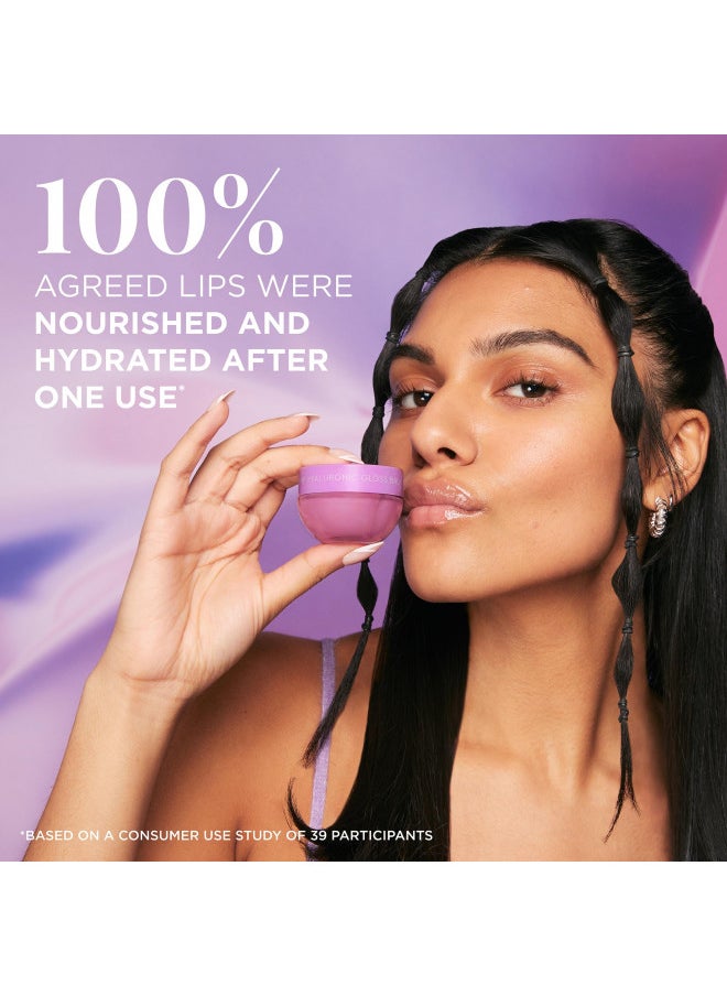 Glow Recipe Plum Plump Hyaluronic Gloss Balm - Long Lasting Lip Gloss for Dry, Parched Lips - Flavored Lip Balm for Instant Hydration with a Glossy Finish - Hyaluronic Acid & Raspberry Extract (15ml)