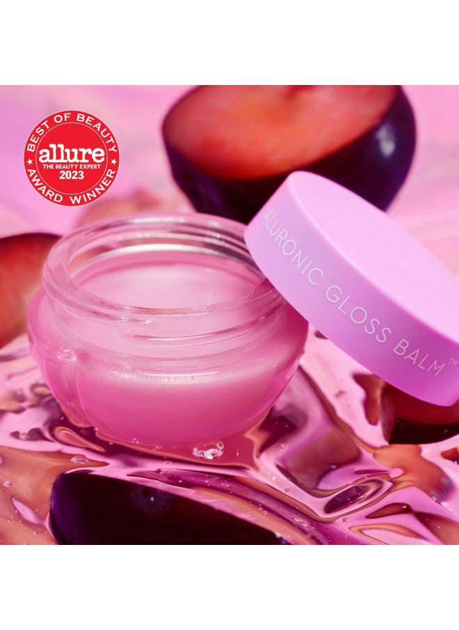 Glow Recipe Plum Plump Hyaluronic Gloss Balm - Long Lasting Lip Gloss for Dry, Parched Lips - Flavored Lip Balm for Instant Hydration with a Glossy Finish - Hyaluronic Acid & Raspberry Extract (15ml)