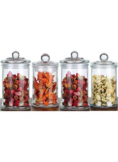 Mash 750ml Glass Storage Jar with Sealed Moisture-Proof Glass Lid 4 Pieces, Airtight Food Storage Jars With Lid 25oz Glass Jar Kitchen Canisters  - Image 1