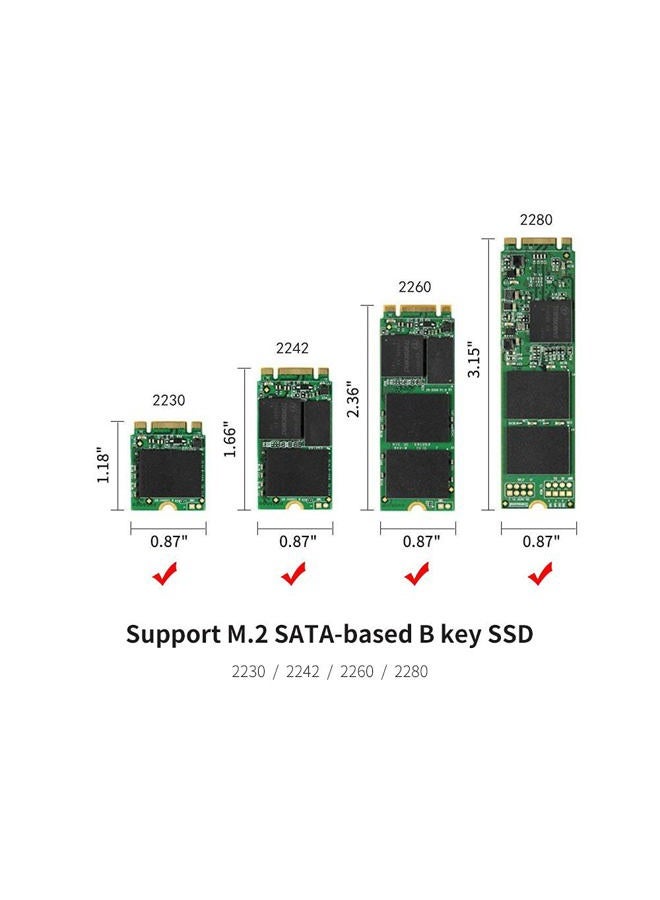 NFHK 2 in 1 Combo M.2 NGFF B-Key & mSATA SSD to SATA 3.0 Adapter Converter Case Enclosure - Image 5
