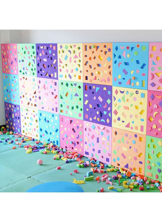 Kindergarten Wall Building Blocks Shape Matching EVA Foam Splicing Puzzle Area Soft Building Blocks Wall Children's Toys-Color:Letter Style - Image 2