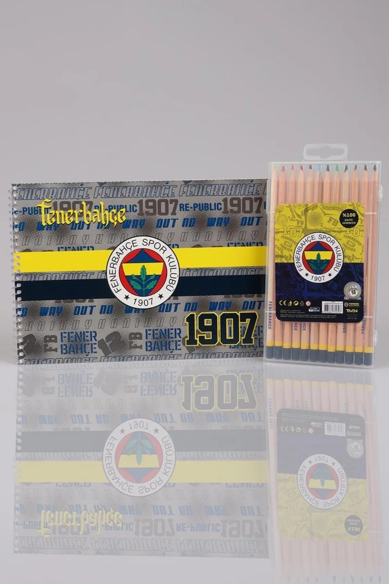 Fenerbahçe LICENSED 12-PIECE COLORING PEN AND COLORING BOOK SET