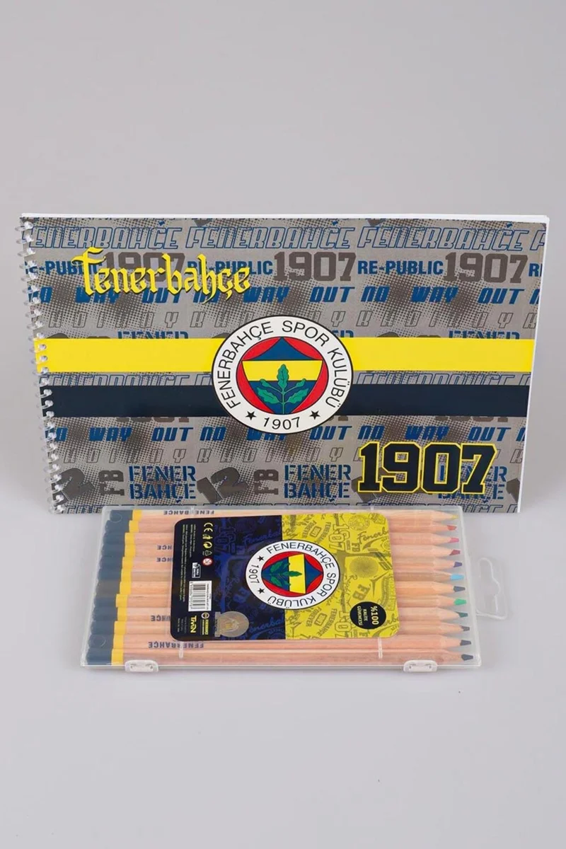 Fenerbahçe LICENSED 12-PIECE COLORING PEN AND COLORING BOOK SET