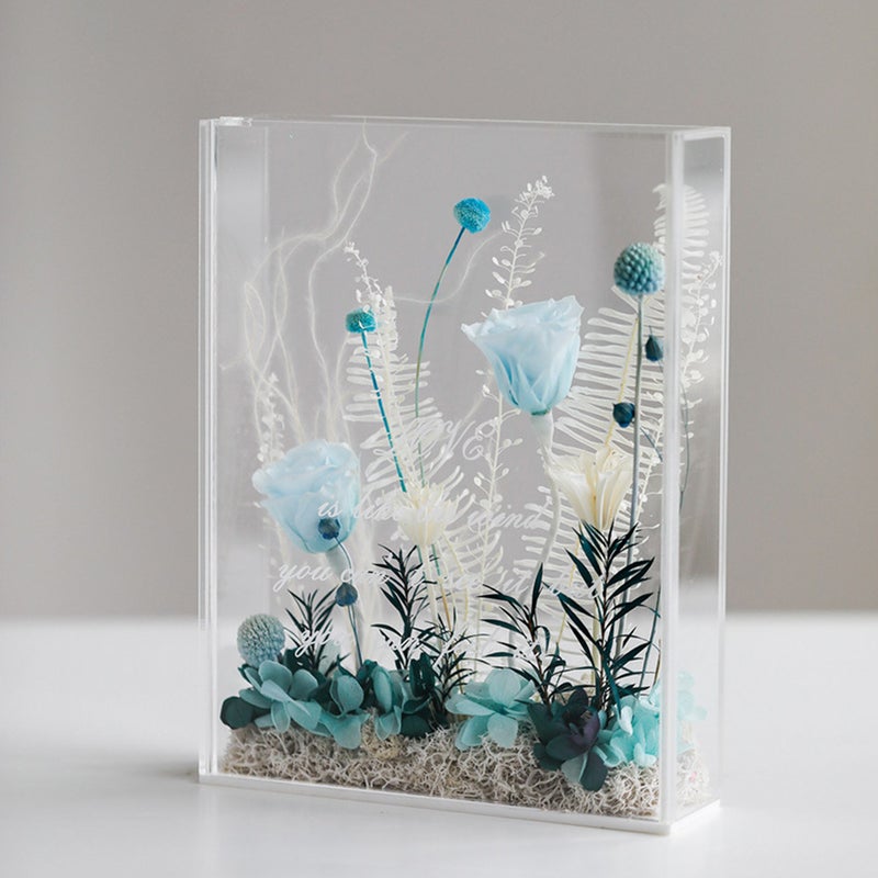 2pcs Transparent Display Case DIY Eternal Flower Holder Photo Picture Frame Display Case - Image 5