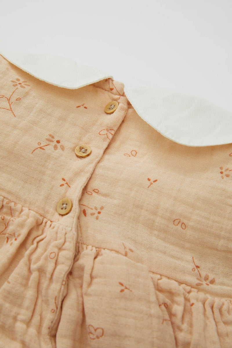 ديفاكتو جمبسوت بيبي بناتي فلورال موسلين حديثي الولادة - Image 2