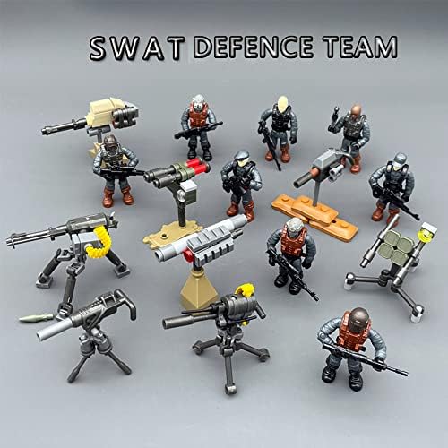 Ulanlan SWAT Mini Military Action Figure with Weapons and Accessories Building Blocks Playset  8 PCS 1:36 Scale Police Figure  Multiple Movable Joints  Best Gift for Kids 8 9 10 - Image 4
