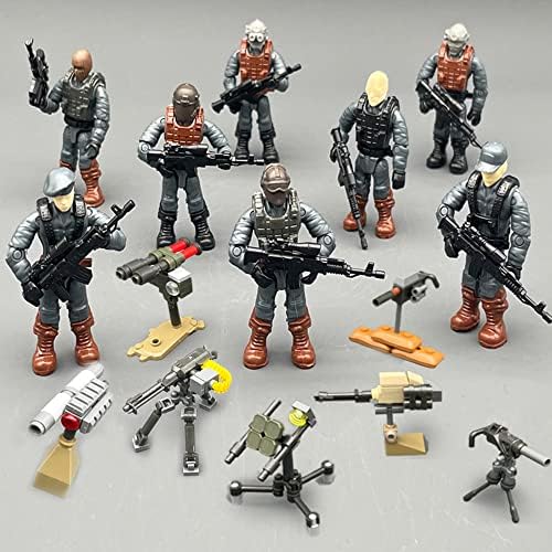 Ulanlan SWAT Mini Military Action Figure with Weapons and Accessories Building Blocks Playset  8 PCS 1:36 Scale Police Figure  Multiple Movable Joints  Best Gift for Kids 8 9 10 - Image 5