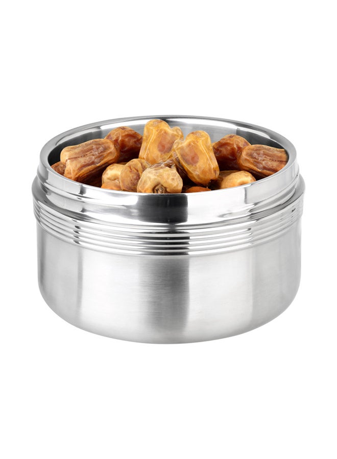 AL SANIDI Stainless steel dates storage, Dates bowel, Silver, capacity 800 ml - Image 4