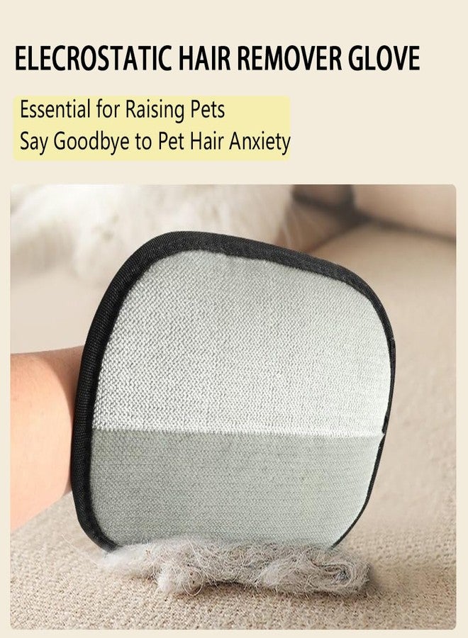 Liyujuping Pet Hair Removal Glove, Electrostatic Pet Grooming Gloves for Cat and Dog, The Tool of Pet Hair Remover, Reusable Pet Hair Remover for Couch, Furniture, Clothes, Easy Cleaning,Grooming Gloves-1 PCS - Image 2