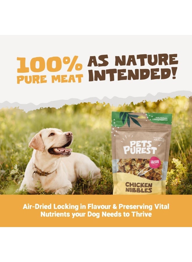 Pets Purest Chicken Nibble Dog Treats, Air-Dried Dog Training Treats - 100% Natural, Grain Free, Low Fat, Raw Dog Treats for Puppy, Adult & Senior - 100g - Image 3