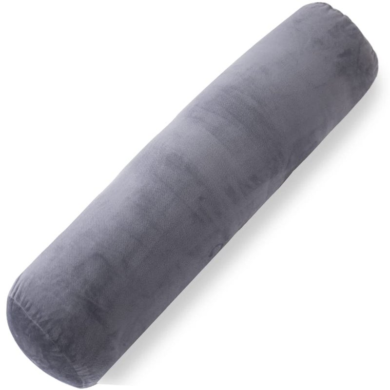 1 MIDDLE ONE 1 MIDDLE ONE Body Pillow for Adults Bolster Pillow with Removable Velvet Cover Long Round Cervical Roll Pillow 35 x 787 Inches Grey 