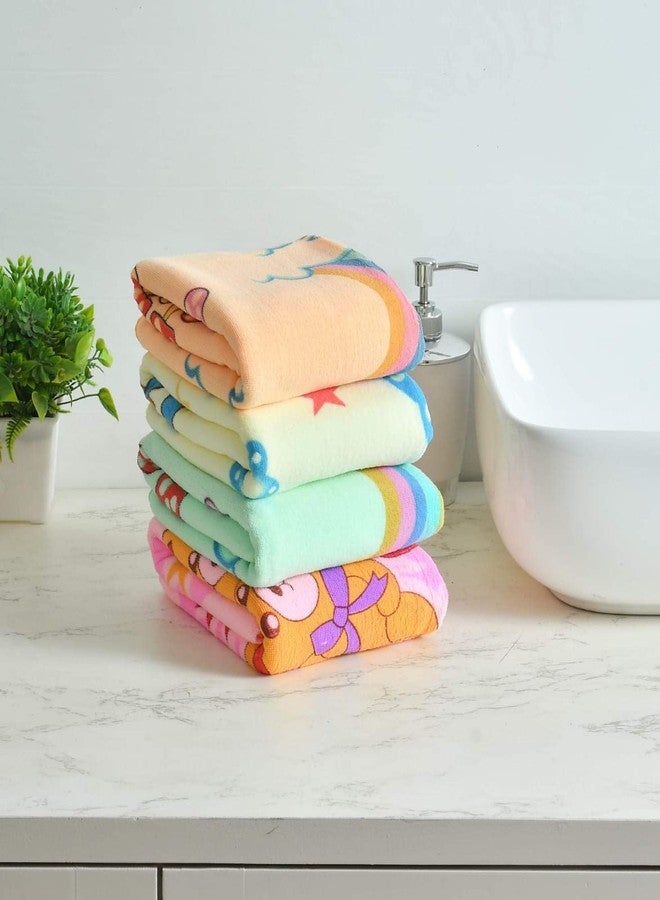 Outlay Home Supersoft Towel/Bath Towel / 100% Cotton Washcloth for Newborn/Babies/Kids Towel in Cartoon Print, 60x120 CM - 2 Piece, Peach & Pink (Design May Vary) - Image 3