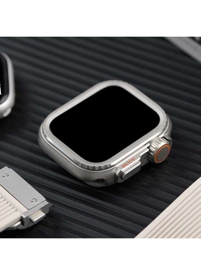 Rugged Metal Case For iWatch Ultra 1 2 49mm Black Frame With Back Cover - Image 4